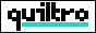a image that says quiltro in pixel art