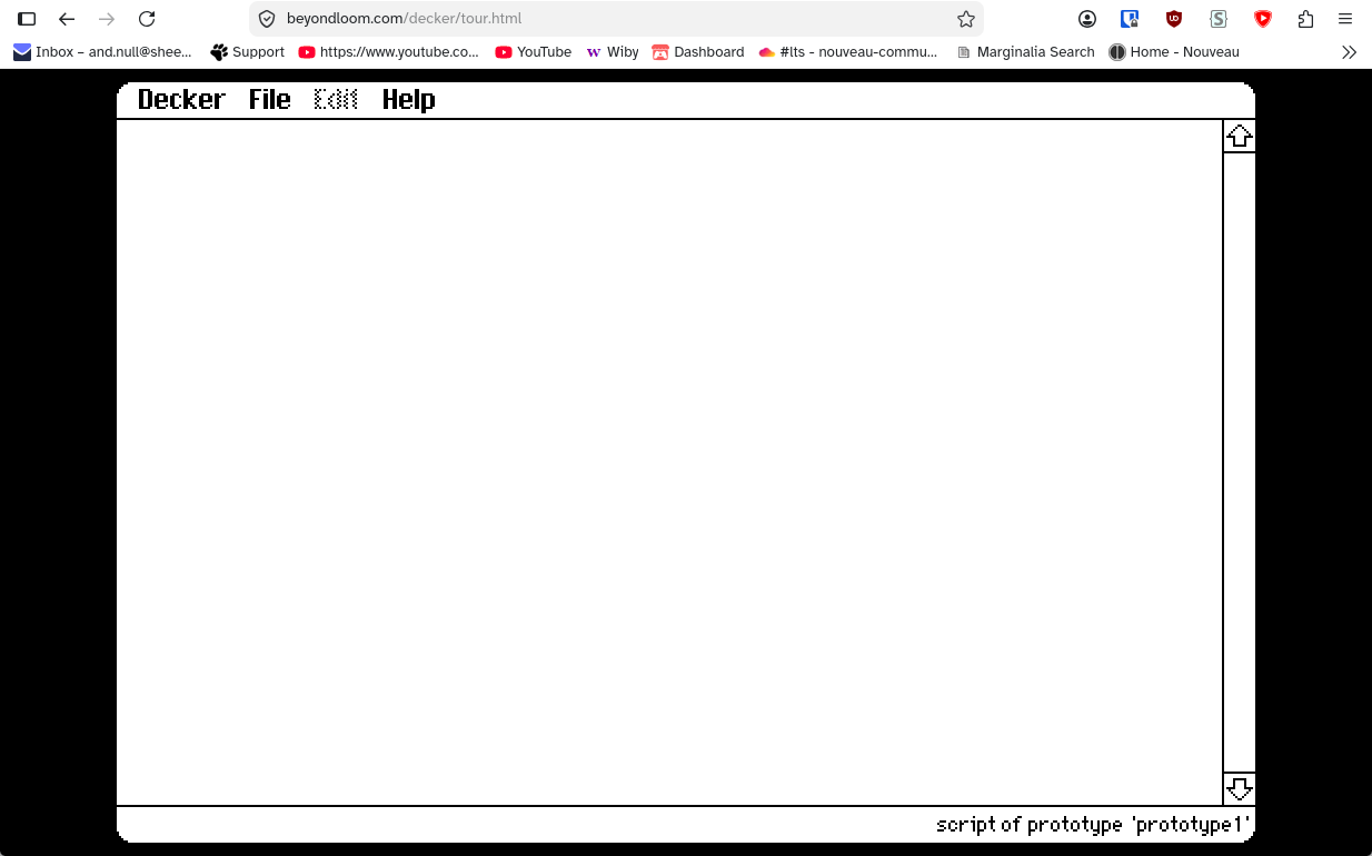 The script editor for the prototype blocking the view of the prototype.
