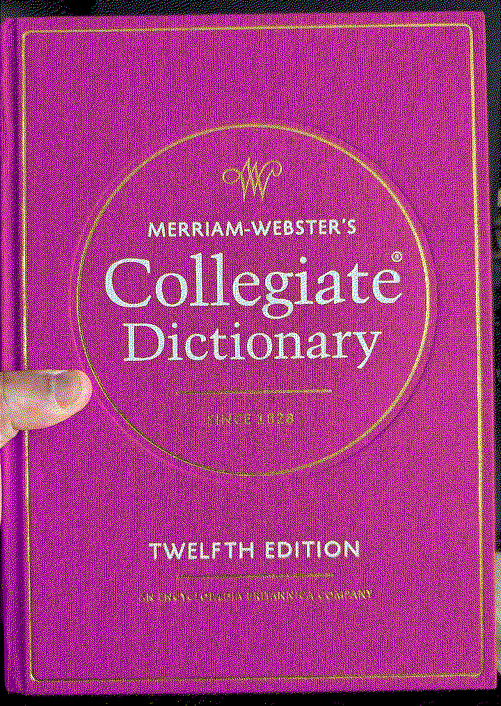 A dithered CMKY image of my new dictionary.